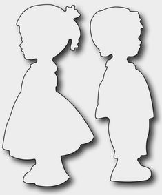 two silhouettes of children facing each other