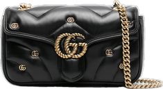 Gg Marmont, Shoulder Bag Black, Gucci, Shoulder Bag, Black