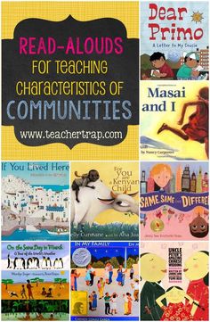 some books that are all different and have the title read - alouds for teaching characteristics of communities