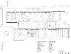 the floor plan for a restaurant with tables and chairs, as well as an outdoor seating area