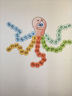 a cartoon octopus with numbers on it's back and an odd number line in the middle