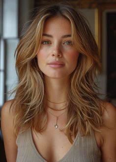 Shaggy Collar Bone Length Hair, Medium Shag Straight Hair, Summer 2024 Haircut Trends, Hair Cuts 2024 Trends Medium Length, Mom Hairstyles Long, Hair Trends 2024, Hair Spring, Mom Hair, Bold Hair Color