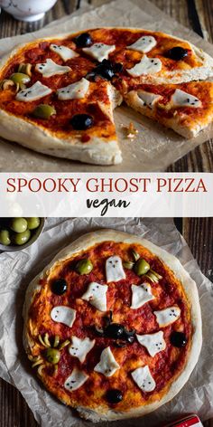 vegan ghost pizza Halloween Cute Easy Halloween Food Ideas, Halloween Pizza Party Ideas, Spooky Savory Food, Halloween Food Ideas Vegetarian, Halloween Cooking Recipes, Spooky Foods For Halloween Dinner, Halloween Fruit Pizza Ideas, Halloween Movie Recipes, Halloween Movie Night Snack Ideas