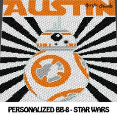 a star wars poster with the words personalized bb8 - star wars on it