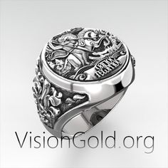 Artistic men's ring Saint George a real masterpiece that in addition to being a symbol of faith will also be a small work of art in your hand. With an impressive representation and patterns, this ring will become your favorite ... It is a promise. It will become yours in a wonderful box with free shipping and quality guarantee The Saint, Saint George, Mens Silver Rings, Men's Ring, Ring Silver, Silver 925, Victorious, Greece, Jewelry Rings