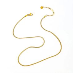 Introducing the Dori Necklace - the perfect way to elevate any outfit! Featuring a simple yet elegant wheat chain. Get ready for compliments galore (and a few envious glances) with this must-have accessory. Chain width = 2mm Chain length = 18" + 2" extender Adjustable Box Chain Necklace For Everyday, Metal Wheat Chain Link Necklace, Metal Wheat Chain Necklace As A Gift, Metal Wheat Chain Necklace Gift, Elegant Metal Wheat Chain Necklace, Metal Link Necklace With Wheat Chain, Classic Wheat Chain Necklace As Gift, Classic Wheat Chain Necklace For Gift, Minimalist Wheat Chain Necklace For Gift