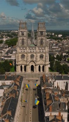 an aerial view of the cathedral and surrounding buildings