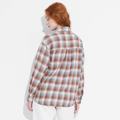 Flannel button-down shirt from Wild Fable™ with a plaid pattern. Made from lightweight cotton. Designed in an oversized fit with a collared neckline, full front button-down closure, chest patch pocket and long sleeves with buttoned cuffs. Tunic-length shirttail hem completes the stylish look. If you're not satisfied with any Target Owned Brand item, return it within one year with a receipt for an exchange or a refund. Wild Fable™: A look for every story. Relaxed Fit Button-up Flannel Shirt For Casual Gatherings, Plaid Relaxed Fit Shirt For Fall, Relaxed Fit Plaid Shirt For Fall, Oversized Classic Fall Flannel Shirt, Classic Oversized Button-up Flannel Shirt, Plaid Long Sleeve Relaxed Fit Flannel Shirt, Plaid Relaxed Fit Long Sleeve Flannel Shirt, Plaid Long Sleeve Flannel Shirt With Relaxed Fit, Plaid Relaxed Fit Flannel Shirt For Fall