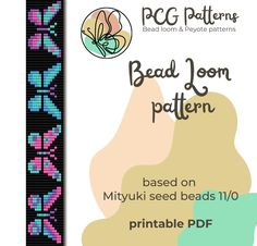 the bead loom pattern has been designed to look like an art nouveau flower