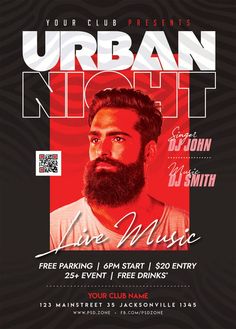 the urban night flyer with a bearded man