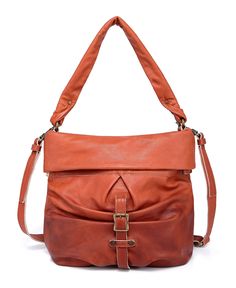 in stock Formal Cognac Satchel Hobo Bag, Chic Cognac Flap Bag For Daily Use, Chic Cognac Flap Bag For Everyday Use, Elegant Cognac Hobo Shoulder Bag, Formal Cognac Hobo Shoulder Bag, Elegant Cognac Hobo Bag With Removable Pouch, Cognac Shoulder Bag With Leather Lining, Cognac Hobo Shoulder Bag For Formal Occasions, Chic Orange Leather Shoulder Bag