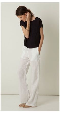 Pant Outfits For Women, Mode Ab 50, Delicate Clothes, White Summer, Looks Style, White Pants