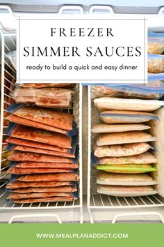 freezer summer sauces are ready to build a quick and easy dinner