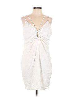 H&M Cocktail Dress Size: X-Large Ivory Dresses - new. 98% VISCOSE, 2% ELASTANE, Mini, Plunge, Short, Sleeveless | H&M Cocktail Dress: Ivory Dresses - Size X-Large H&m Fitted White Mini Dress, White Party Mini Dress By H&m, H&m White V-neck Mini Dress, H&m Cream Summer Dress, Ivory Cocktail Dress, Forever 21 V-neck Mini Dress For Beach, Ivory Dresses, H&m, New Dress