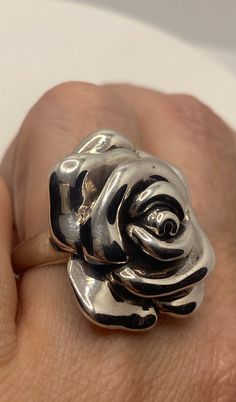 Vintage rose Sterling silver Size 8 can be sized by my jeweler. His service charge is $10-$20 Oxidized from age All rings are shipped free in the US in a nice gift box. Check out our over a THOUSAND great reviews!!! Engraving is $4 per letter and is not always perfect depending on the piece. It can take a few days if the jeweler is busy. This is payable to Paypal Judithsltd@gmail.com Classic Rose Design Jewelry For Gifts, Elegant Silver Rings With Rose Details, Rose Sterling Silver Anniversary Ring, Rose Sterling Silver Ring For Anniversary, Elegant Rose Sterling Silver Flower Ring, Elegant Sterling Silver Rings With Roses, Elegant Rose Flower Ring In Sterling Silver, Formal Rose Gold Sterling Silver Flower Ring, Classic Rose Design Jewelry For Anniversary