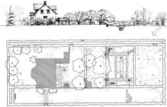 the plans for this house are shown in black and white, with no one on it