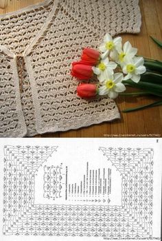 crocheted tablecloths with flowers on top and the pattern for them to be made