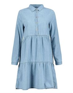 Damen Blusenkleid - Used Look - Takko Fashion Shirt Dress