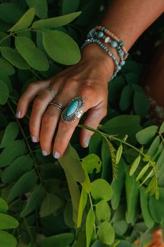 Every boho gal needs a ring collection they adore and it's just not complete without the Go West Adjustable Turquoise Ring because it features: Intricate metal details in an oval shape to perfectly outline your finger Eye-catching turquoise style stone in the center Adjustable finger band for the perfect fit Perfect accessory to add a boho touch to any outfit! *Due to lighting and differences in monitors, actual colors may vary slightly from what appears online. Model is 5'8" and wearing a size Finger Band, Three Bird Nest, Go West, Turquoise Ring Silver, Boho Accessories, Ring Collection, Trendy Boho, Bird Nest, Artist Style