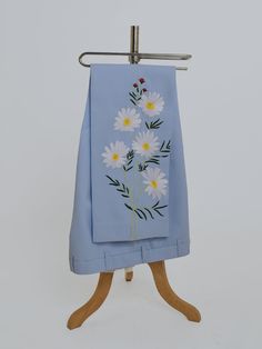 Blue Daisy Blossom Suit | Addicted Bespoken Summer Floral Embroidery Cotton Sets, Floral Embroidered Cotton Summer Sets, Summer Cotton Sets With Floral Embroidery, Floral Embroidery Cotton Set For Summer, Fitted Cotton Summer Sets, Fitted Cotton Sets For Summer, Spring Embroidered Cotton Sets, Spring Cotton Embroidered Sets, Embroidered Cotton Sets For Spring