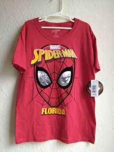 This is a brand New Marvel Spider-Man Florida Boys Red T-Shirt Size 6 / 7 Small. I have FAST & Free Shipping. Spiderman Room Decor, Spiderman Room, Paw Patrol Rescue, Red Spider, Fashion Boy, Marvel Women, Red T Shirt, Red T, Red Tshirt