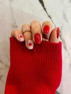 February Nails, Simple Gel Nails, Heart Nails, Fancy Nails, Valentine's Day Nails, Valentines Nails, Perfect Nails