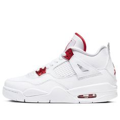 (GS) Air Jordan 4 Retro 'Red Metallic' 408452-112 (AJ4/SNKR/High Top/Basketball) Jordan 4’s, Nike Air Jordan 4 Retro, Red Jordans, Nike Air Jordan 4, Jordan 4s, Kids Basketball, Jordan 4 Retro, Air Jordan 4, Air Jordan 4 Retro