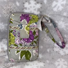 Light Grey And Flower Pattern Vera Bradley Wristlet Brand New Condition 4 Card Holders + Id Holder Phone Holder Purple Pouch Wristlet Gift, Purple Pouch Wristlet As Gift, Purple Everyday Pouch Wristlet, Purple Pouch Wristlet For Everyday Use, Purple Rectangular Wristlet For Travel, Purple Rectangular Wristlet For Gift, Rectangular Purple Wristlet As Gift, Eagles Sweatshirt, Silver Sparkly Heels