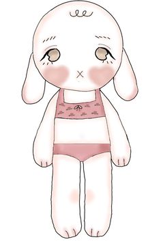 Pepper Doll, Cow Paper Doll Clothes, Cute Rabbit Paper Doll