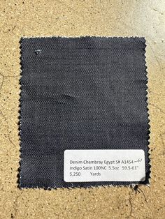 a piece of cloth with a label on it