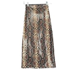 Commando Pencil Skirt Womens Small Midi Brown Snake Animal Print Faux Leather Pull On. Back Slit. Slimming Smoothing Tummy Panel. Brand New With Tags. See Photos For Measurements. Ships Quickly From Smoke-Free Home. 1555g Faux Leather Midi Skirt, Brown Snake, Leather Midi Skirt, Crochet Halter Tops, Polka Dot Skirt, Dot Skirt, Faux Leather Skirt, Distressed Black Jeans, Polo Dress