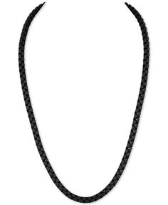 in stock Black Necklace For Men, Classic Black Link Chain Necklace, Classic Black Chain Link Necklace, Black Box Chain Necklace For Formal Occasions, Black Box Chain Necklace For Formal Events, Formal Black Box Chain Necklace, Classic Black Chain Necklace With Box Chain, Mens Black Chain Necklace, Mens Neck Chains