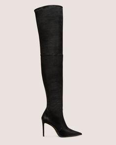 ULTRASTUART 100 STRETCH BOOT | Stuart Weitzman Fitted High Shaft Leather Heeled Boots, Leather Thigh High Heeled Boots For Formal Occasions, Classic Fitted Calf Leather Heeled Boots, Luxury Knee-high Heeled Boots With Sculpted Heel, Luxury Leather Over-the-knee Boots, Chic Calf Leather Over-the-knee Heeled Boots, Fitted Thigh-high Leather Heeled Boots, Chic Over The Knee Calf Leather Heeled Boots, Formal Fitted Knee-high Boots