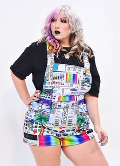 Aesthetic Plus size clothing US sizes 1X, 2X, 3X, 4X, and 5X – In Control Clothing Rave Outfit Plus Size, 90s Rave Outfit, Vaporwave Computer, Computer Glitch, Rave Outfits Plus Size, Vaporwave Fashion, Vaporwave Clothing, Plus Size Rave, 90s Rave