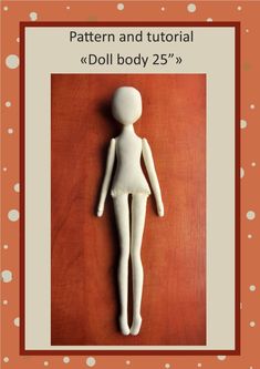 the doll is made out of white plastic and has polka dots on it's border