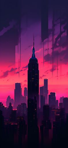 A minimalist aesthetic New York City skyline wallpaper with dreamy purple hues, creating a captivating and modern visual for an iPhone or Android device. Aesthetic Cityscape Wallpaper, Minimalist Aesthetic Wallpaper Iphone, Musician Moodboard, Purple Minimalist Wallpaper, Niagara Wallpaper, New York Anime, City Wallpaper Iphone, New York Aesthetic Wallpaper, New York City Wallpaper