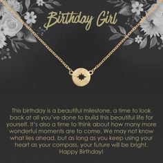 Birthday Necklace Mom Daughter Necklace, Small Gestures, Birthday Necklace Gift, Compass Design, Sister Necklace, Jewelry Details, Heart Choker, Daughter Necklace, No Code