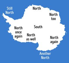 a map of north and south africa with the names of each country in white on a blue background