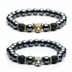 Mens Bracelet Designs, Stone Bracelets, Bracelet Pandora, Bracelets Design, Hematite Bracelet, Hematite Stone, Natural Stone Bracelets, Elastic Bracelet