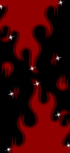 an abstract red and black background with white stars