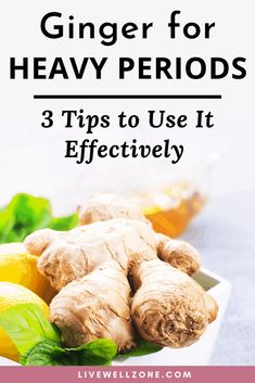 Need tips on how to stop heavy periods? Ginger is one of the best, scientifically proven heavy period remedies you can use. This post explains the causes and reasons for heavy menstrual bleeding, as well as how to balance hormones so that you can lighten heavy periods with ginger. In addition you will also learn about the benefits of essential oils for heavy menstrual bleeding. Menstruation Tips, Period Remedies, Heavy Menstrual, Ginger Tea Recipe, Balanced Diet Plan, Heavy Periods, Ginger Benefits, Balance Hormones, Period Pain