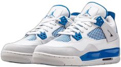 Jordan 4 Military Blue, Mid Jordan 1, Nike X Travis Scott, Nike Air Jordan 4, Sneaker Stores, Jordan 4 Retro, Air Jordan 4, Air Jordan 4 Retro, Basketball Sneakers