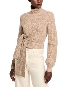 Toccin Mock Neck Belted Sweater Belted Sweater, Camel Sweaters, Long Sweater, Long Sweaters, Aspen, Long Sleeve Pullover, Pullover Styling, Mock Neck, Camel