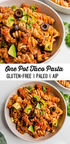 one pot taco pasta is an easy and delicious meal