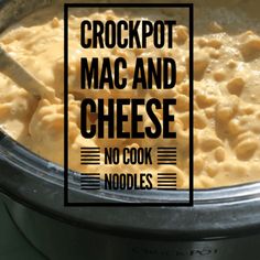 the crockpot mac and cheese is ready to be cooked