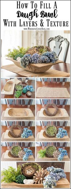 how to fill a doughnut bowl with layers and texture for succulents