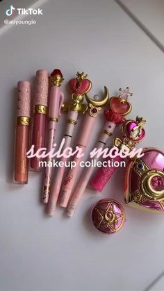 Cute Makeup Collection, Kawaii Makeup Products, Sailor Moon Stuff, Aesthetic Sailor Moon, Sailor Moon Makeup, Moon Makeup, Sailor Moon Collection, Kawaii Makeup, Sailor Moon Aesthetic