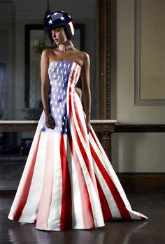 The American Flag As Formal Wear - Oh No They Didn't Star Prom Dress, Shapewear For Wedding Dress, Union Jack Dress, Country Chic Outfits, American Flag Clothes, Best Shapewear