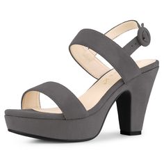 Shop Allegra K for faux suede platform chunky high heel slingback sandals you are looking for, get more women's chunky heel for yourelf. Order now! Free Returns! Classic Sandals, Heels Chunky, Womens Chunky Heels, Wardrobe Update, Sandal Platform, Chunky High Heels, Platform Heels Chunky, Slingback Sandals, Measurement Chart