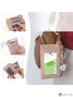 Bird in Bag - Stylish Card Holder: Sleek and Elegant PU Leather Wallet, Versatile Zipper Pouch for Credit Cards, Lipsticks, and Keys, Essential for Commuting, Ideal for Anniversary, Birthday, and Professional Use for Both Men and Women Pu Leather Wallet, Short Wallet, Bird In Bag, Color Khaki, Lipsticks, Credit Cards, Zipper Pouch, Card Wallet, Minion